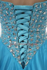 Pretty Baby Blue Sweetheart Neckline Beading Quinceanera Dress Sleeveless Lace Up
