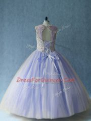 Customized Tulle Sleeveless Vestidos de Quinceanera and Beading