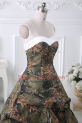 Elegant Multi-color Ball Gowns Taffeta Sweetheart Sleeveless Pick Ups Lace Up Prom Evening Gown Court Train
