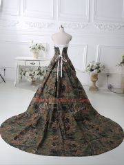 Elegant Multi-color Ball Gowns Taffeta Sweetheart Sleeveless Pick Ups Lace Up Prom Evening Gown Court Train
