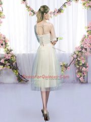 Half Sleeves Lace and Bowknot Lace Up Quinceanera Dama Dress