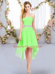 Lace Up Damas Dress Belt Sleeveless High Low