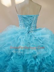 Floor Length Multi-color Sweet 16 Dresses Sweetheart Sleeveless Lace Up
