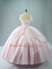 Pretty Sleeveless Beading Lace Up Quinceanera Dress