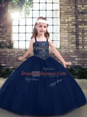Fancy Sleeveless Beading Lace Up Little Girl Pageant Dress