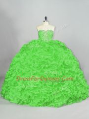 Court Train Ball Gowns Ball Gown Prom Dress Sweetheart Fabric With Rolling Flowers Sleeveless Lace Up