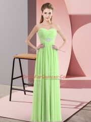 Sleeveless Beading Zipper Prom Evening Gown