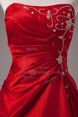 Dramatic Wine Red Sleeveless Organza Lace Up Vestidos de Quinceanera for Sweet 16 and Quinceanera