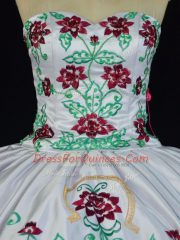 Sweetheart Sleeveless Lace Up Sweet 16 Quinceanera Dress Burgundy Organza