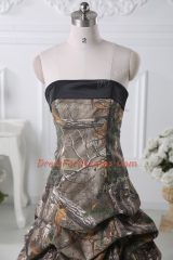 Strapless Sleeveless Lace Up Prom Party Dress Multi-color Printed