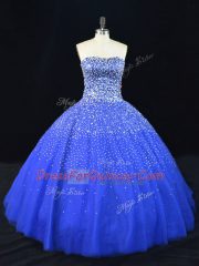 Sleeveless Beading Lace Up Quinceanera Dresses