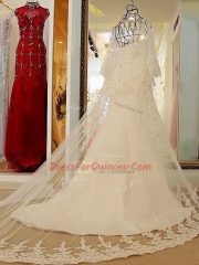 Low Price Long Sleeves Court Train Lace Up Lace and Appliques and Belt