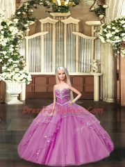 Floor Length Ball Gowns Sleeveless Lilac Sweet 16 Dress Lace Up