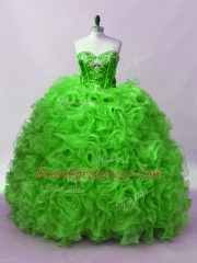 Superior Floor Length Green Quinceanera Dresses Sweetheart Sleeveless Lace Up