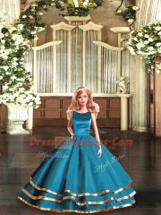Scoop Sleeveless Tulle Vestidos de Quinceanera Ruffled Layers Lace Up