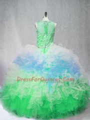 Fantastic Floor Length Ball Gowns Sleeveless Multi-color Ball Gown Prom Dress Zipper