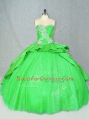 On Sale Sweet 16 Quinceanera Dress Sweet 16 and Quinceanera with Embroidery Sweetheart Sleeveless Brush Train Lace Up
