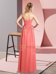 Elegant Lavender Evening Dress Prom and Party with Ruching Sweetheart Sleeveless Lace Up