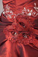 Fabulous Burgundy Strapless Neckline Beading and Embroidery Sweet 16 Dresses Sleeveless Lace Up