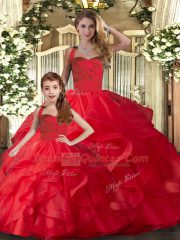 Glamorous Sleeveless Ruffles Lace Up Sweet 16 Quinceanera Dress