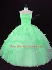 Colorful Floor Length Lace Up Sweet 16 Dresses for Sweet 16 and Quinceanera with Hand Made Flower