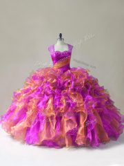 Edgy Ball Gowns Sleeveless Multi-color 15 Quinceanera Dress Zipper