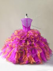 Edgy Ball Gowns Sleeveless Multi-color 15 Quinceanera Dress Zipper