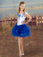 Sleeveless Lace Up Floor Length Embroidery Quinceanera Dress