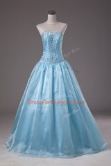 Sleeveless Beading Lace Up Sweet 16 Quinceanera Dress