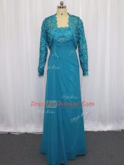 Blue Strapless Zipper Lace and Appliques Custom Made Sleeveless