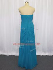 Blue Strapless Zipper Lace and Appliques Custom Made Sleeveless