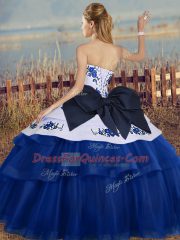 Brown Sleeveless Tulle Lace Up Ball Gown Prom Dress for Military Ball and Sweet 16 and Quinceanera