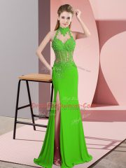 Nice Sleeveless Beading Backless Evening Dress