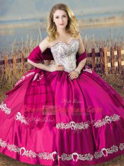 Cute Fuchsia Sleeveless Lace Up Sweet 16 Dress for Sweet 16 and Quinceanera