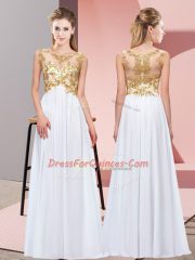 Sleeveless Beading and Appliques Zipper Damas Dress