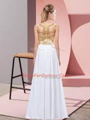 Sleeveless Beading and Appliques Zipper Damas Dress