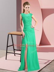 Modest Sleeveless Beading Zipper Homecoming Dress