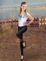 Satin Sleeveless Floor Length Quinceanera Gown and Embroidery