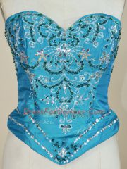 Taffeta Sleeveless Floor Length Sweet 16 Quinceanera Dress and Beading and Embroidery and Pick Ups