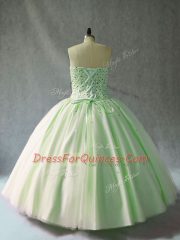 Luxury Pink Tulle Lace Up Sweetheart Sleeveless Floor Length Quinceanera Gown Beading
