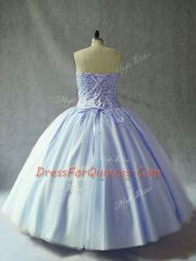 Luxury Pink Tulle Lace Up Sweetheart Sleeveless Floor Length Quinceanera Gown Beading