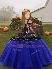 Ball Gowns Kids Formal Wear Olive Green Straps Organza Sleeveless Floor Length Lace Up