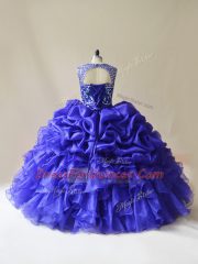 Fantastic Sleeveless Lace Up Floor Length Beading and Ruffles and Pick Ups 15th Birthday Dress