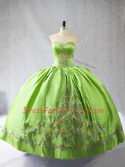 Fitting Ball Gowns Sweet 16 Dresses Sweetheart Satin Sleeveless Floor Length Lace Up