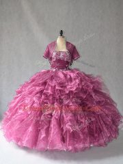 Ball Gowns Quince Ball Gowns Burgundy Strapless Organza Sleeveless Floor Length Lace Up