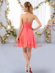 Enchanting Mini Length Lavender Dama Dress for Quinceanera Sweetheart Sleeveless Lace Up