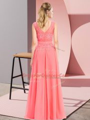 Floor Length Empire Sleeveless Purple Court Dresses for Sweet 16 Zipper