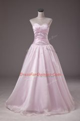 Designer Sleeveless Lace Up Floor Length Beading Quinceanera Dresses