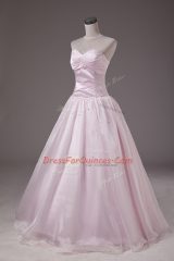 Designer Sleeveless Lace Up Floor Length Beading Quinceanera Dresses