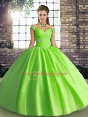 Edgy Sleeveless Tulle Lace Up Sweet 16 Quinceanera Dress for Military Ball and Sweet 16 and Quinceanera